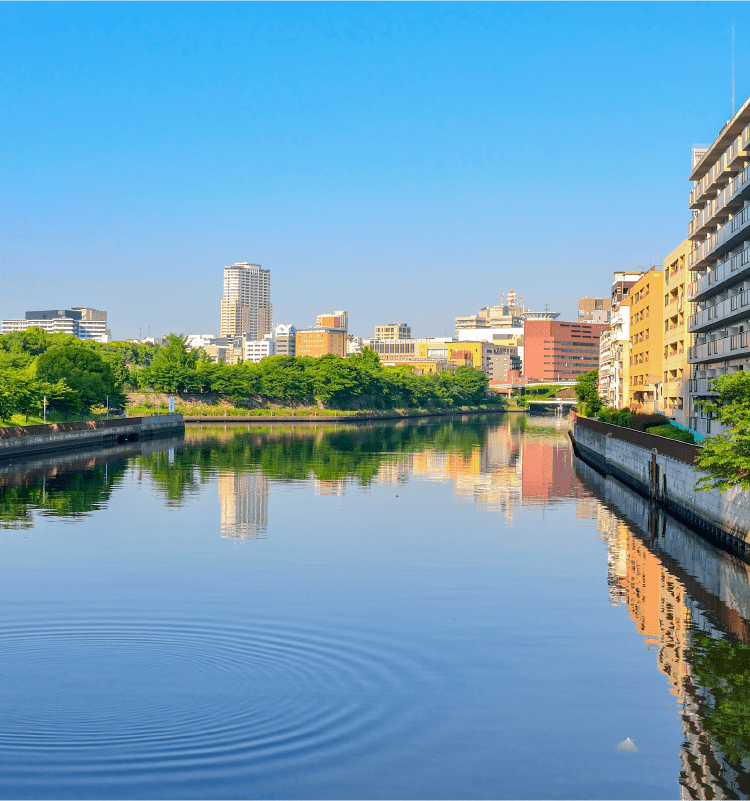 寝屋川の風景